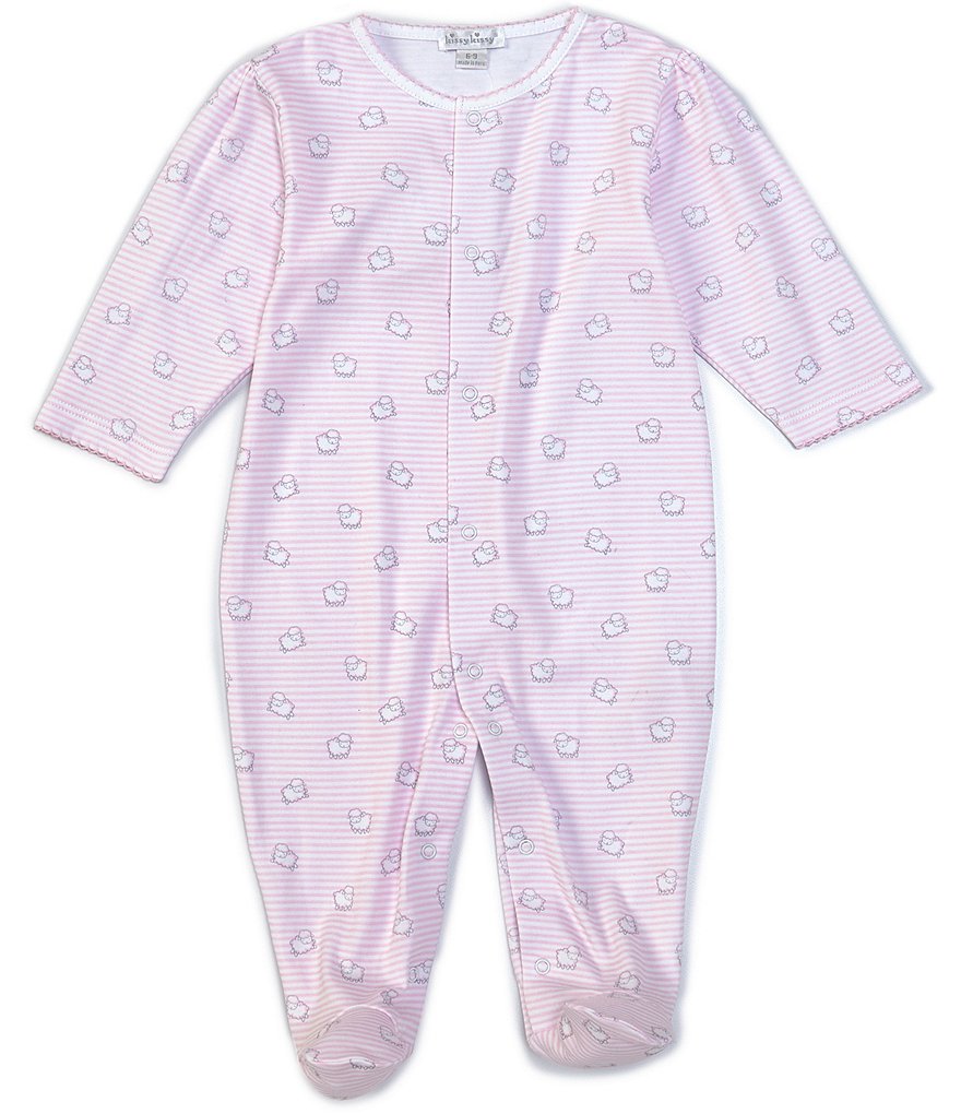 Kissy Kissy Baby Girls Newbron-9 Months Sheep Scramble Footed Coverall