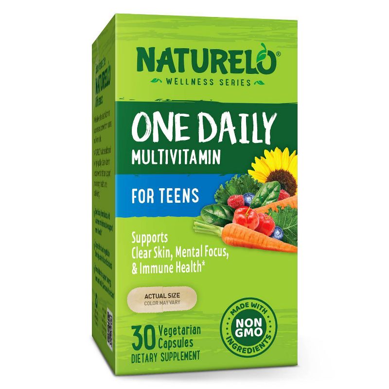 Naturelo Teen Boys & Girls Daily Multivitamin Capsules - 30ct