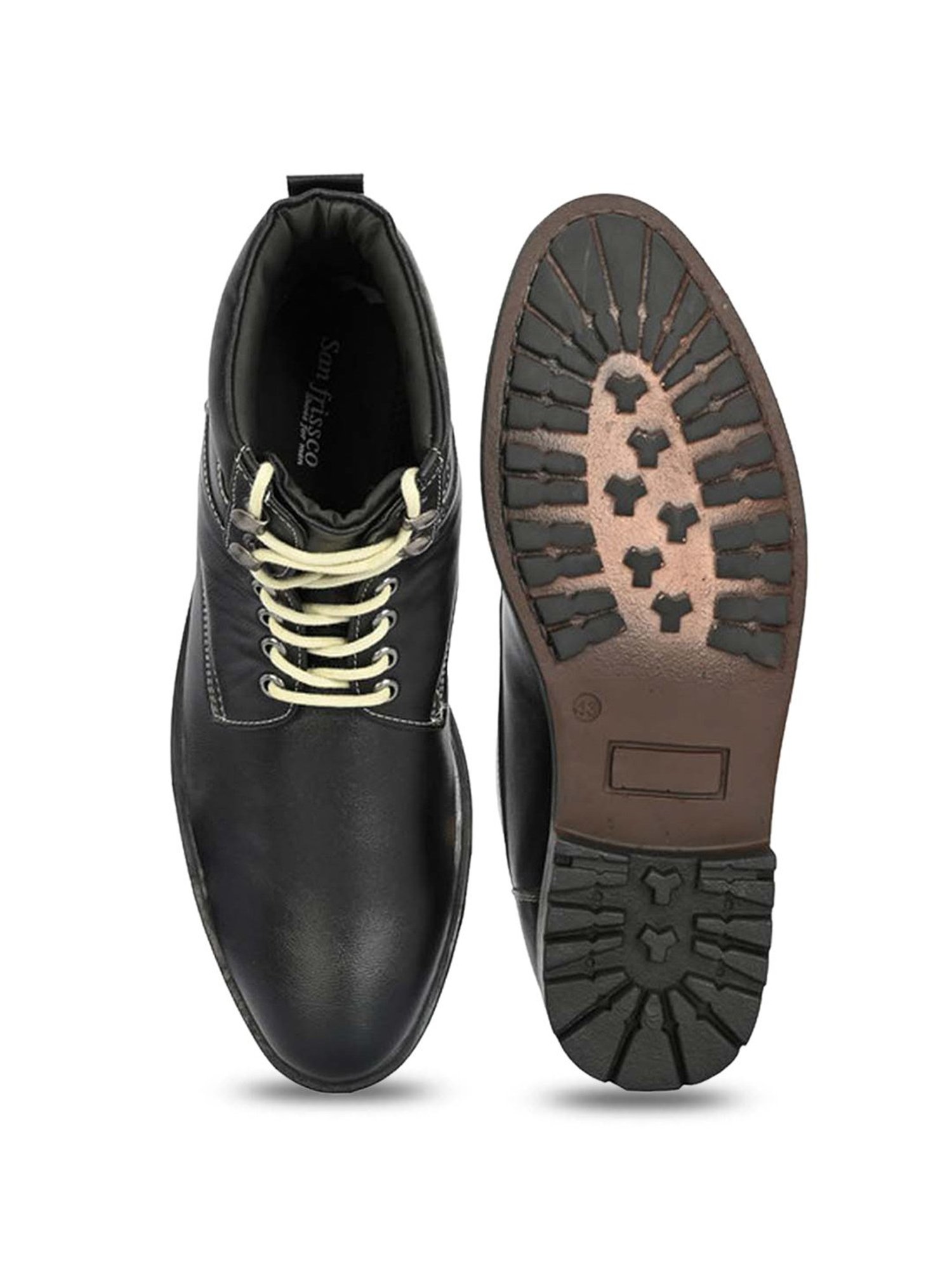 San Frissco Men's Black Derby Boots