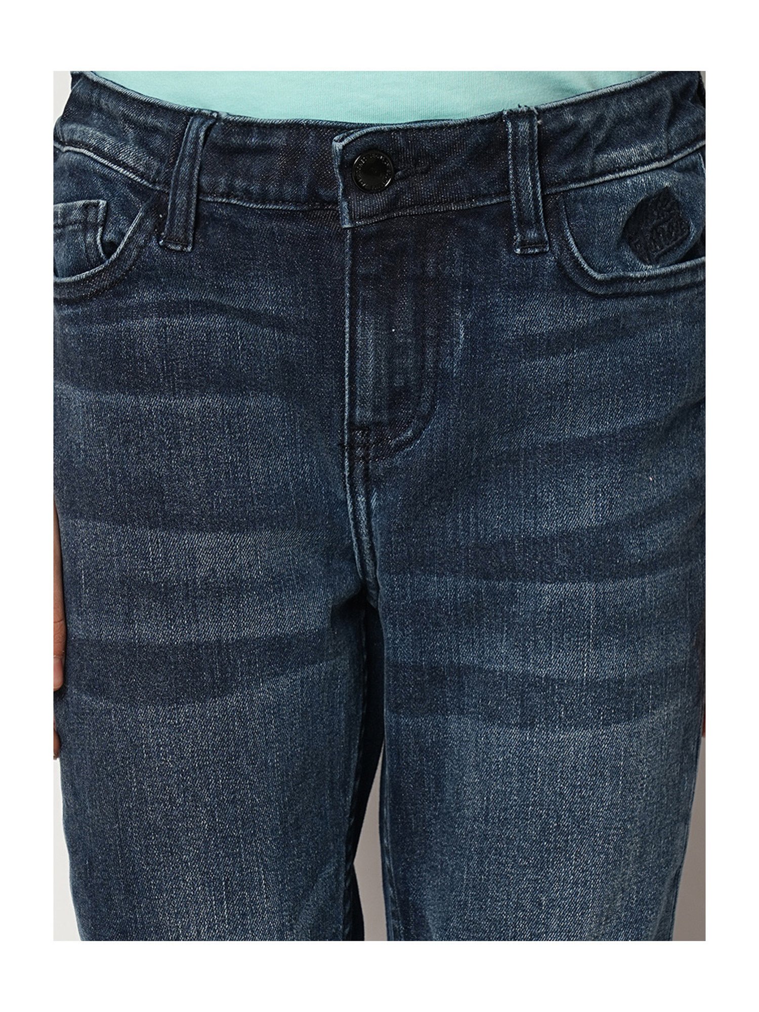 Jack & Jones Junior Dark Blue Solid Jeans