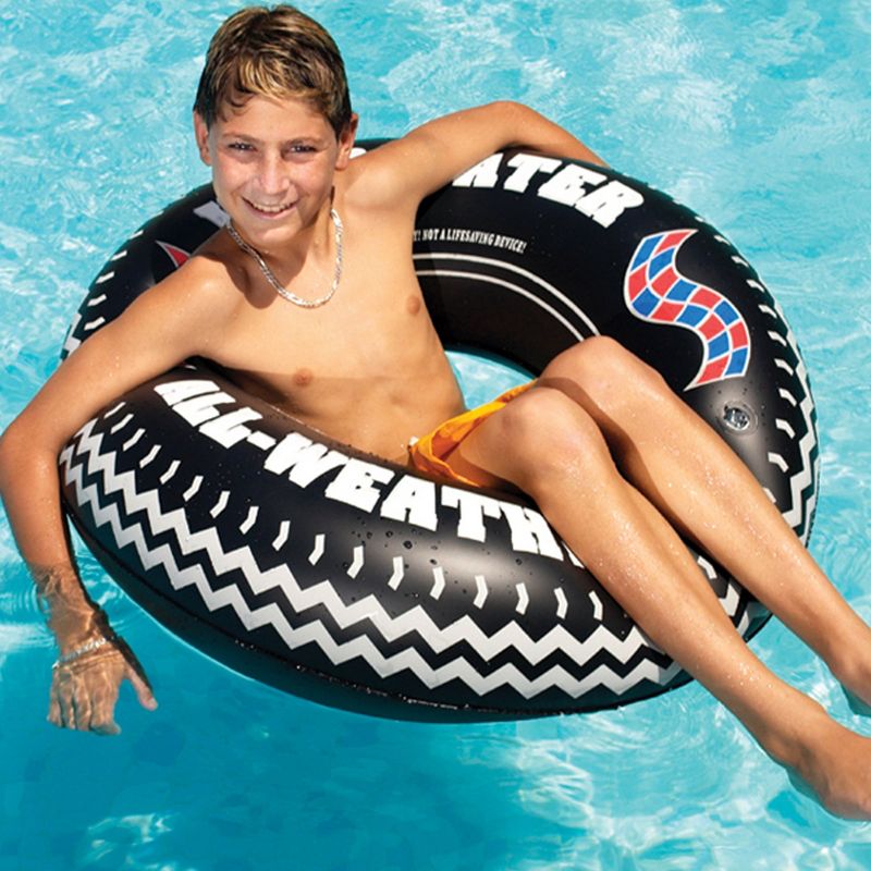 Swimline 9021 36 Inch Inflatable Swimming Pool River Lake Floating Tire Tube