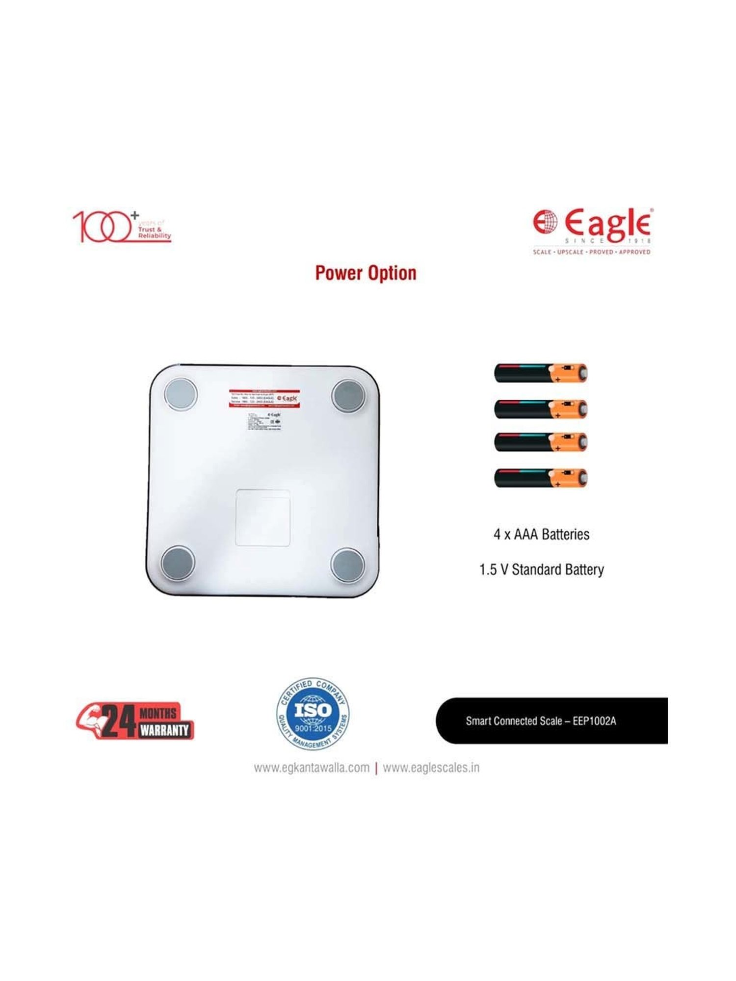Eagle EEP-1002A Digital Weight Machine for Body 200 kg Capacity,100 g Accuracy, Smart Weighing Scale