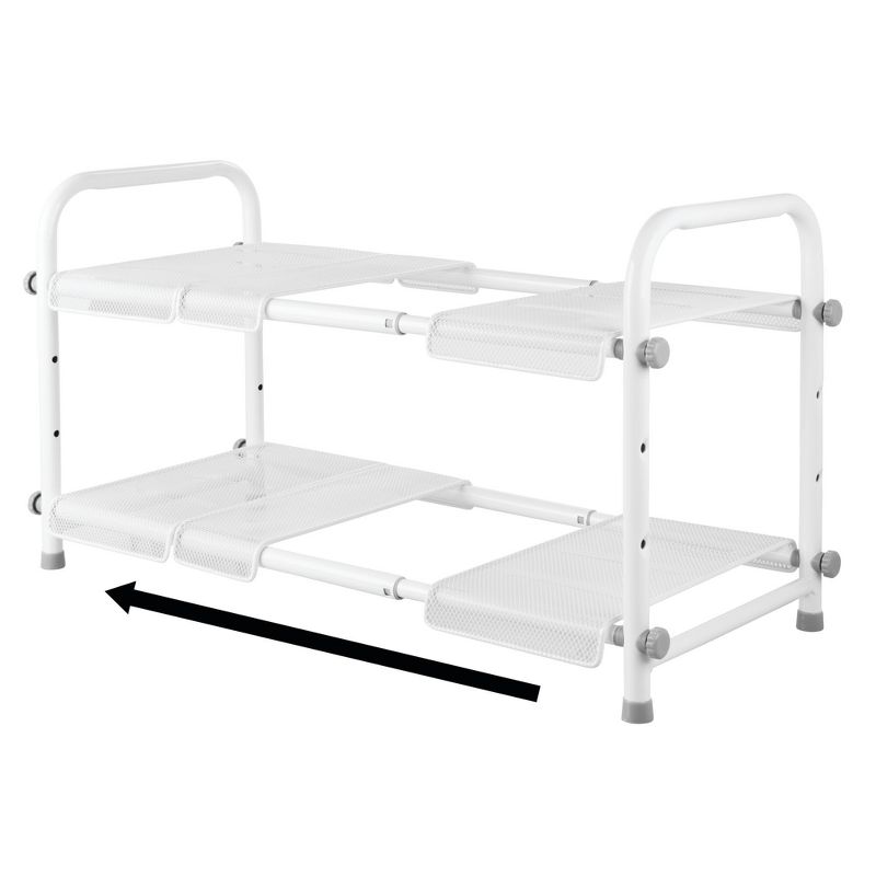 InterDesign Under Sink Organizer with Adjustable Shelf Silver