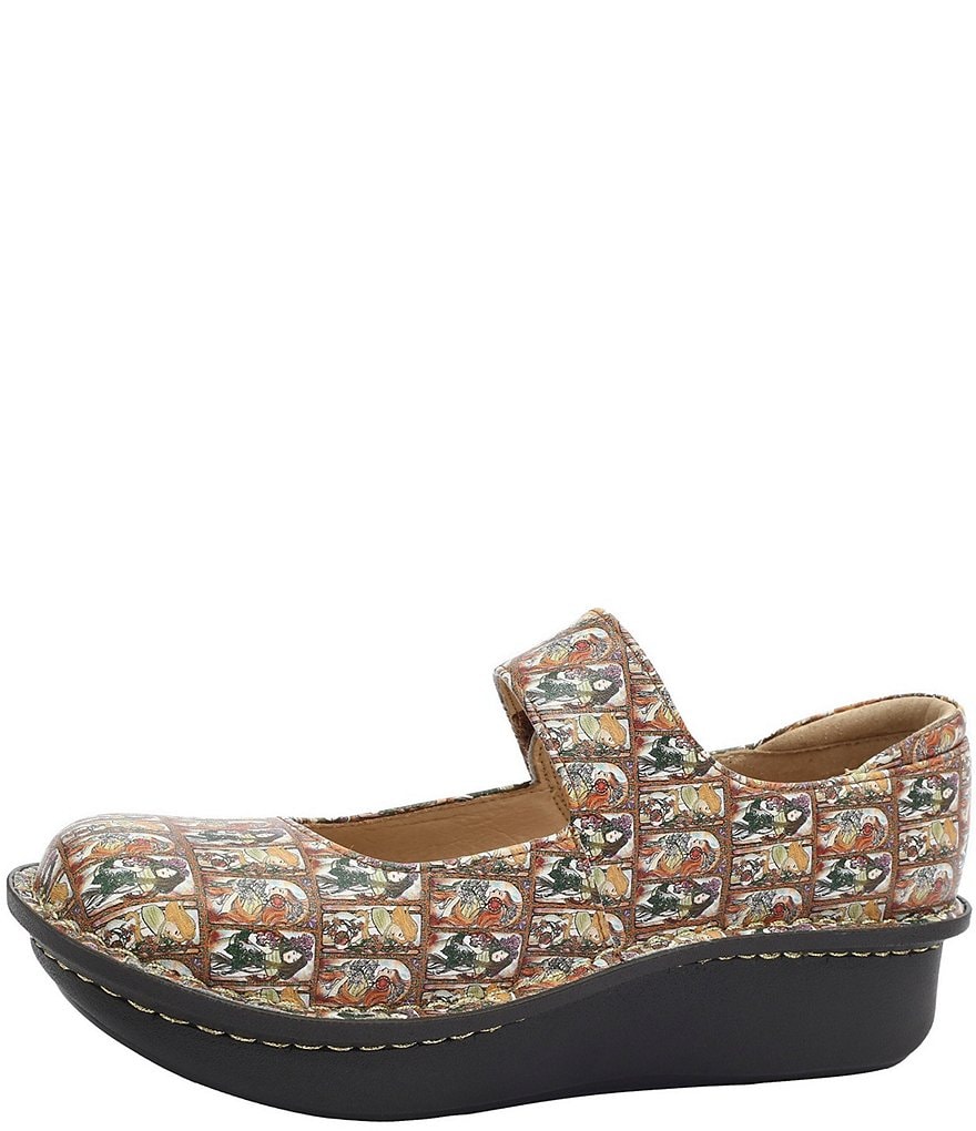 Alegria Paloma Love You Mucha Print Leather Mary Janes