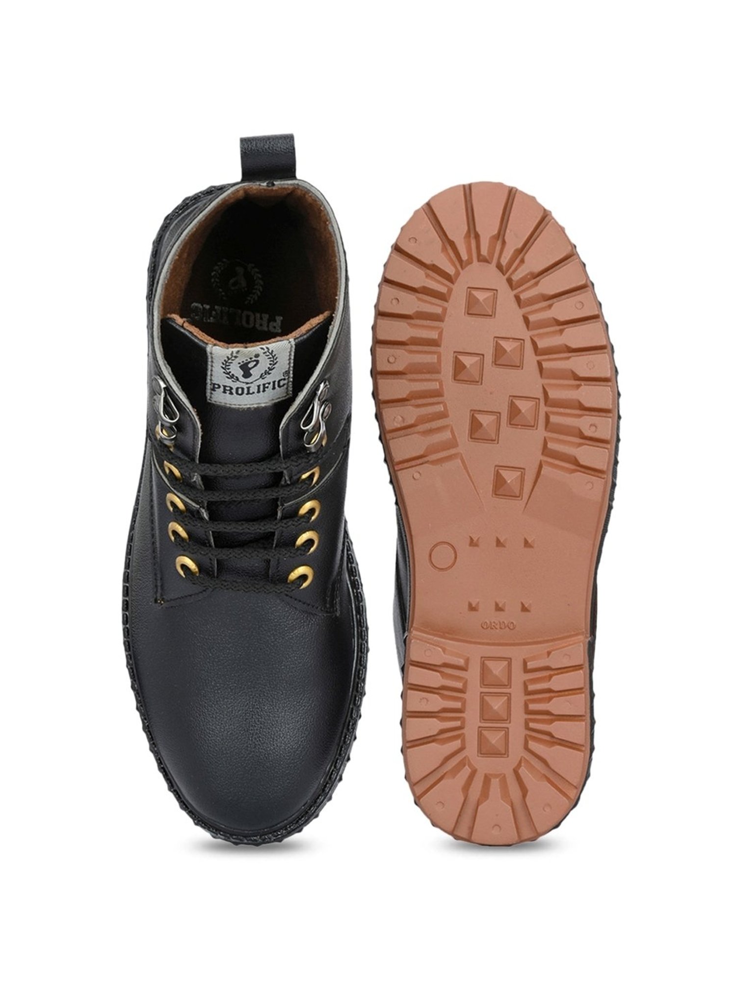 Prolific Men's Black Derby Boots