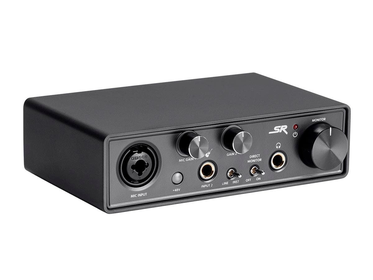Monoprice STi12 2x2 USB Audio Recording Interface, +48V Phantom Power, 24 Bit, Plug and Play, Compatible With All Popular DAWs - Stage Right Series