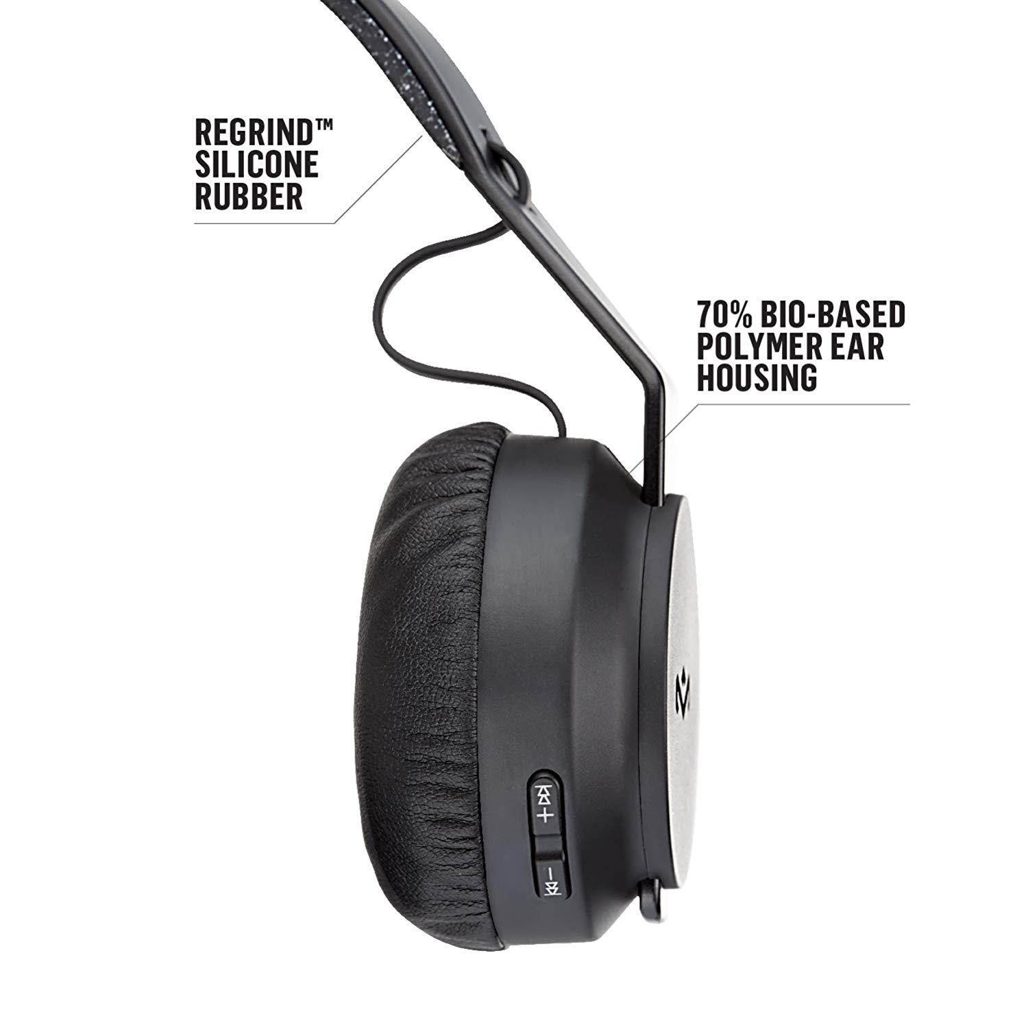 House of Marley Rebel Wireless Bluetooth Over Ear Headphones with a Microphone