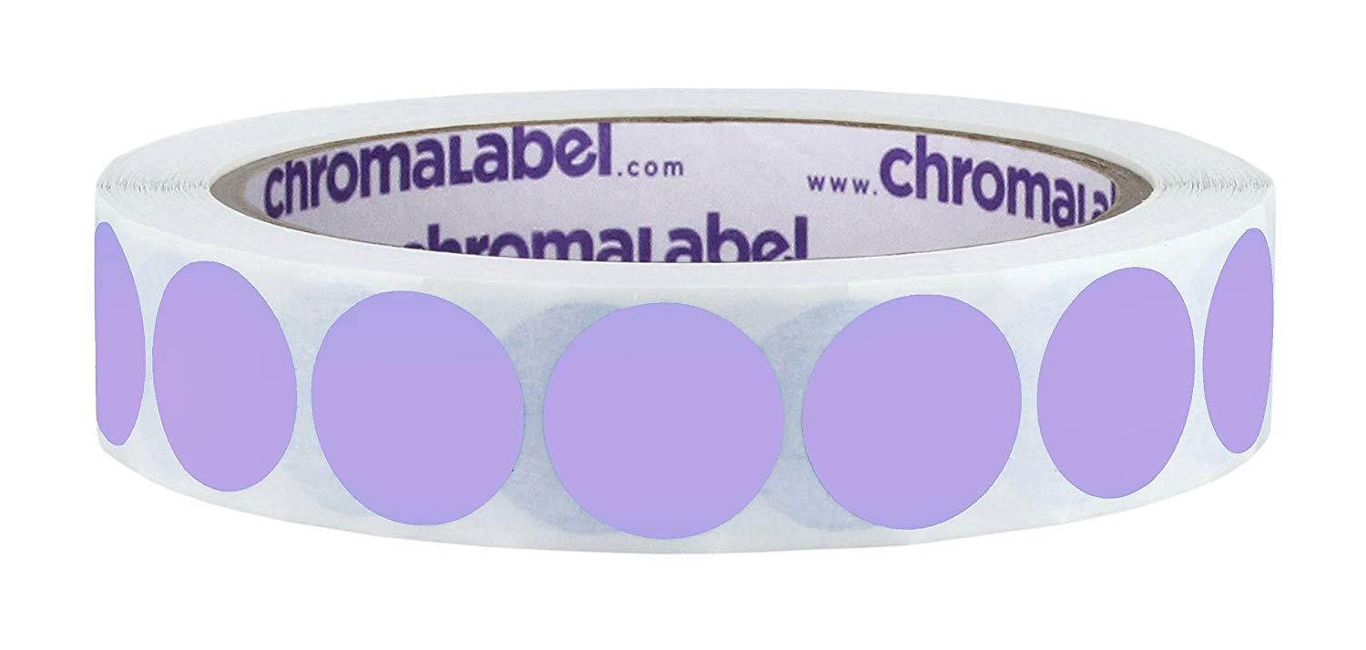 ChromaLabel 3/4 inch Removable Color-Code Dot Labels | 1,000/Roll (Lavender)