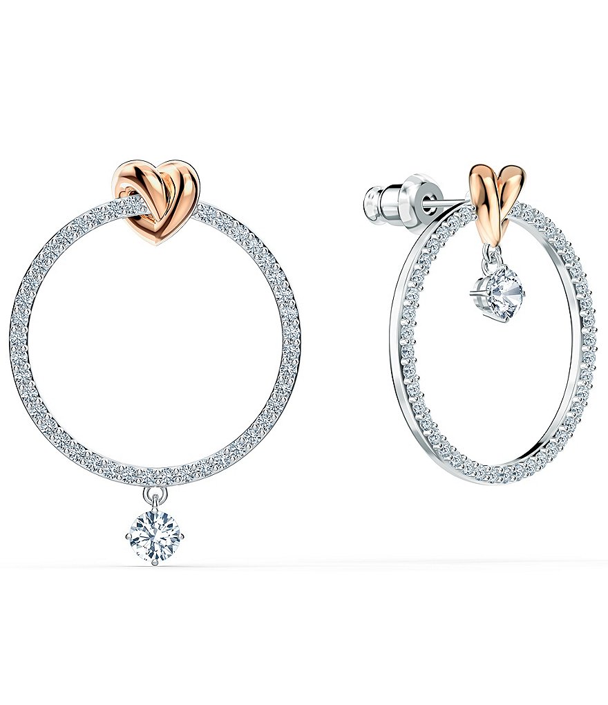 Swarovski Lifelong Heart Hoop Pierced Earrings