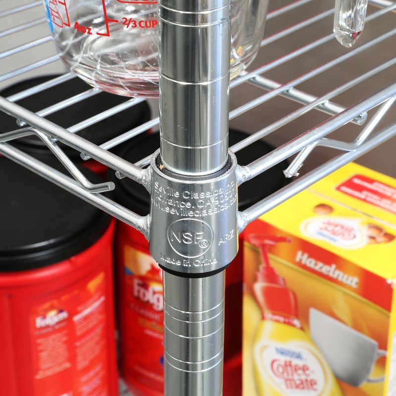 Seville Classics 24"x18"x72" 5 Tier Ultra Zinc Steel Wire Shelving