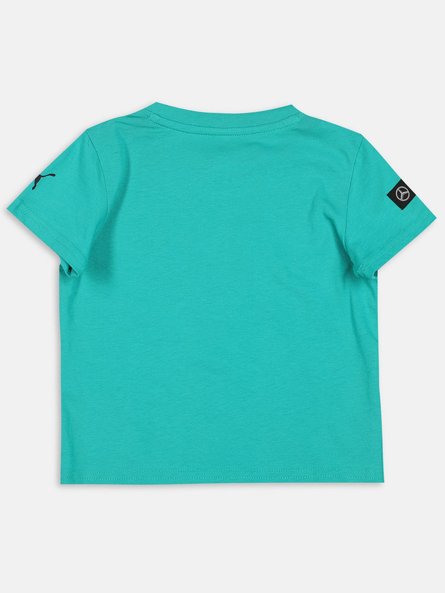 Puma Kids Mercedes AMG Petronas Spectra Green & Black Cotton Printed T-Shirt Set