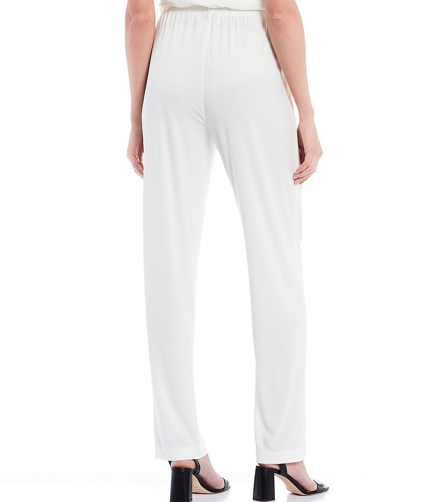 Eva Varro Solid Knit Jersey Banded Hem Pull-On Harem Pants