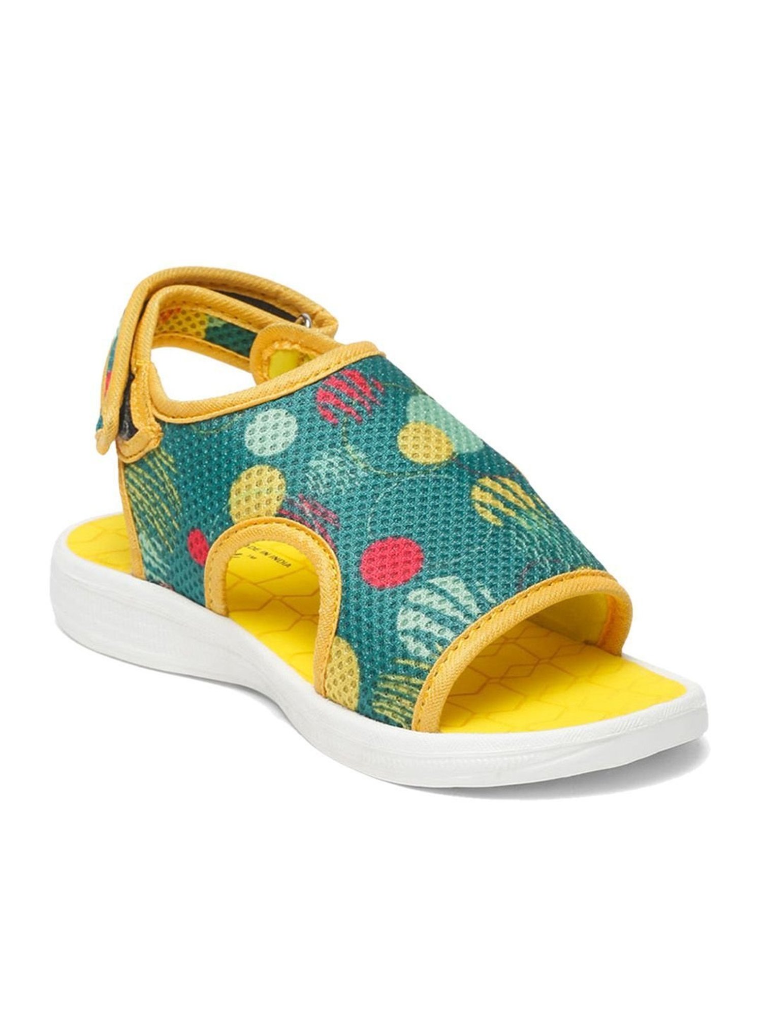 Tiny Bugs Kids Teal Blue & Yellow Floater Sandals