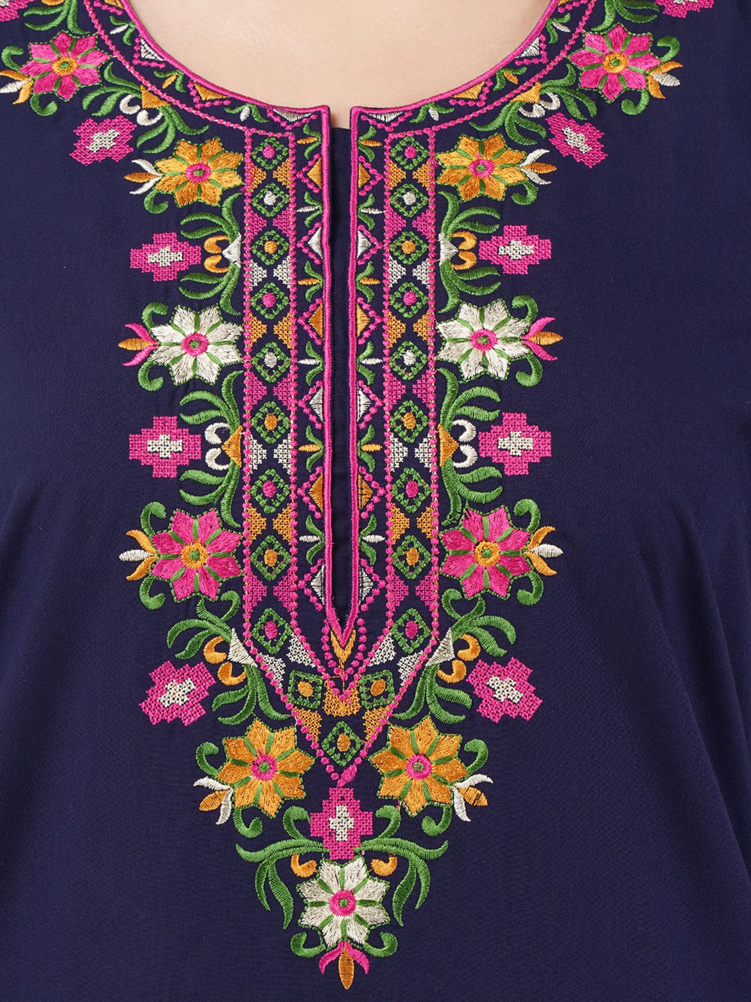 KOI SLEEPWEAR Navy Embroidered Nighty