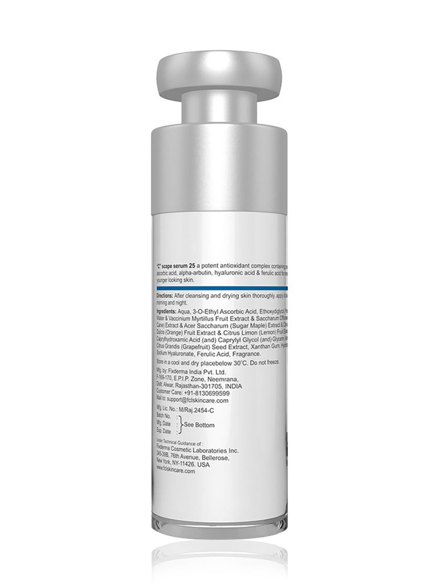 Fcl C Scape Serum 25%,Vitamin C Serum,Reduces Fine Lines, Wrinkles, Dermatologist Tested - 30 ml