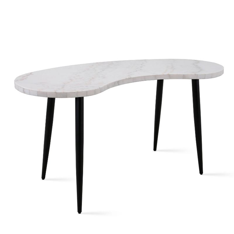 Kinsley Writing Desk Black/White - Steve Silver Co.