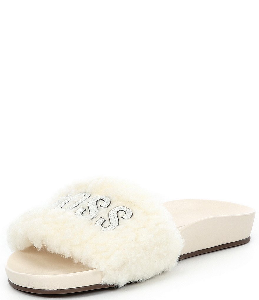 Schutz Boss Babe Faux Fur Slides