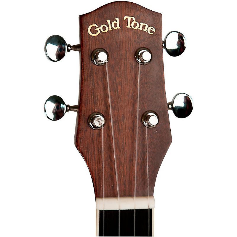 Gold Tone Left-Handed Tenor-Scale Metal Body Resonator Ukulele with Gig Bag Natural