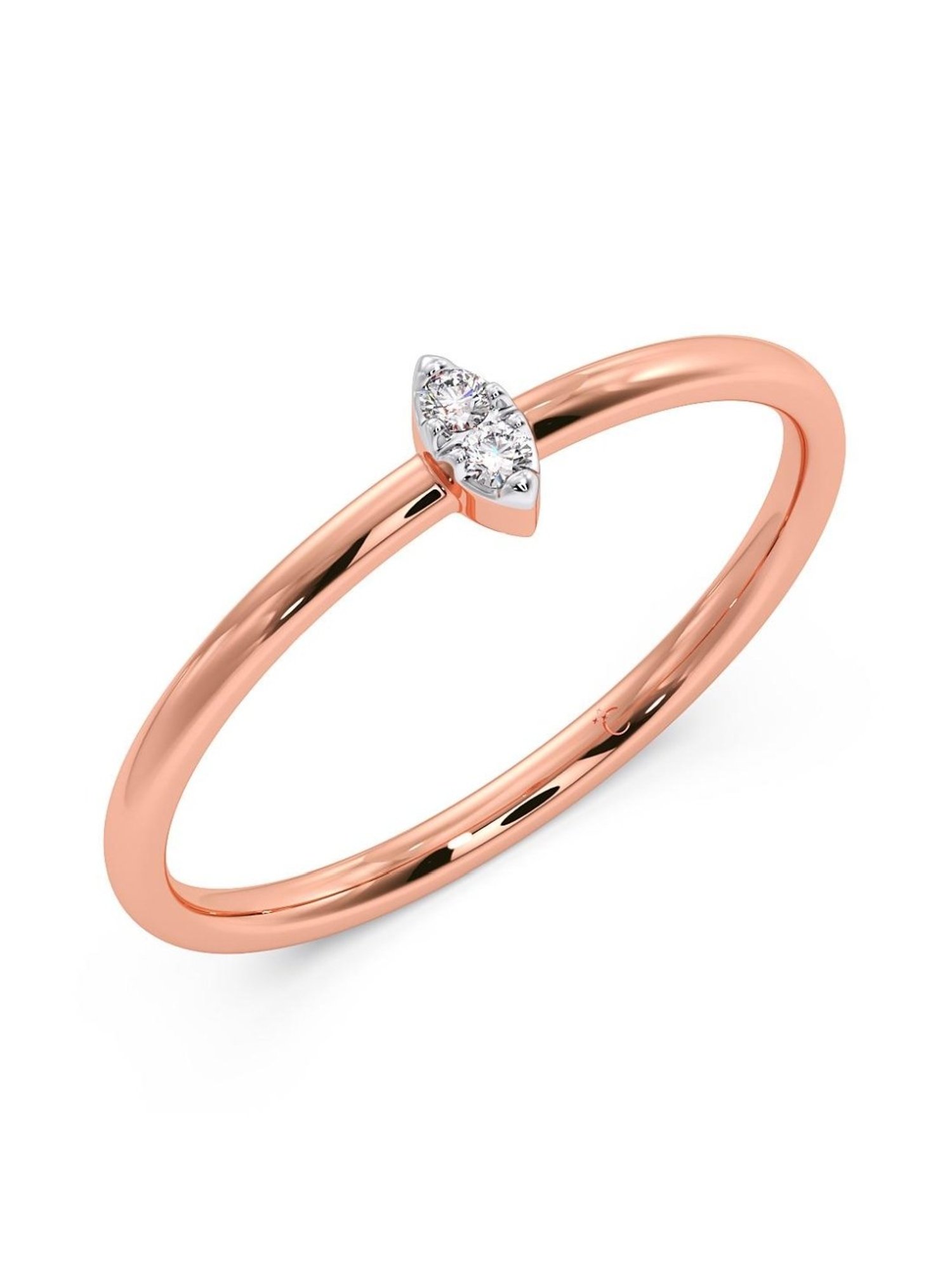 Candere by Kalyan Jewellers 18k Rose Gold & Diamond Ring for Women