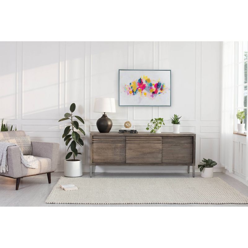 4'x6' Honeycomb Jute Area Rug Gray/Ivory - Anji Mountain