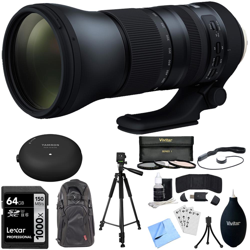 Tamron SP 150-600mm F/5-6.3 Di VC USD G2 Zoom Lens for Nikon with Tap In Console & Mem