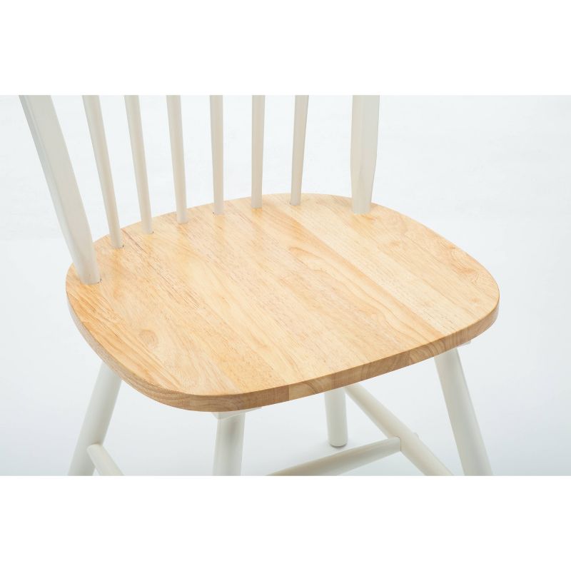 Set of 2 Windsor Dining Chair Wood/White/Natural - Boraam