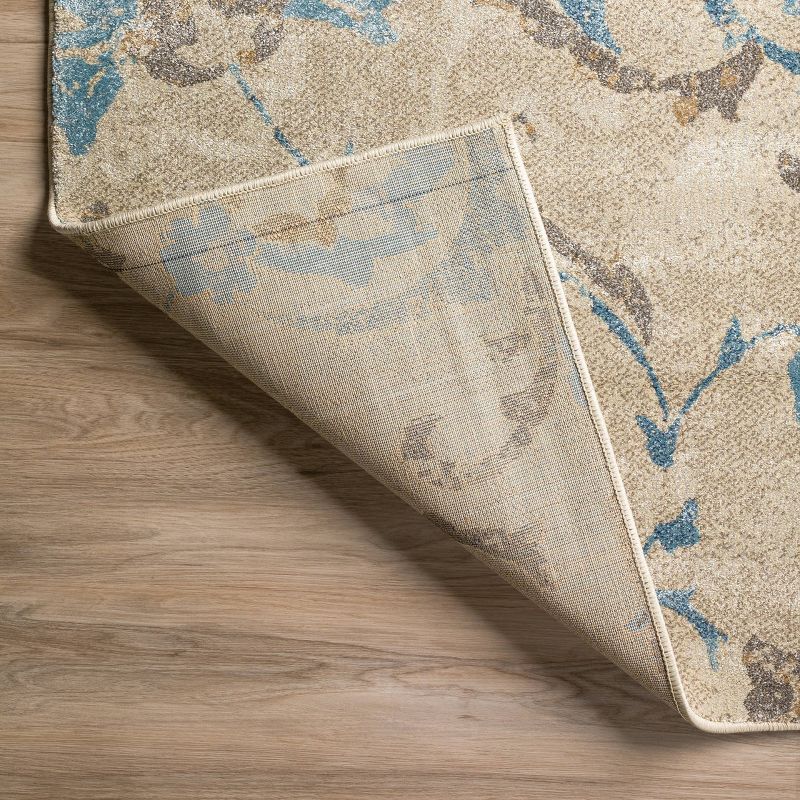 3'6"X5'6" Linen Floral Woven Accent Rug - Addison Rugs