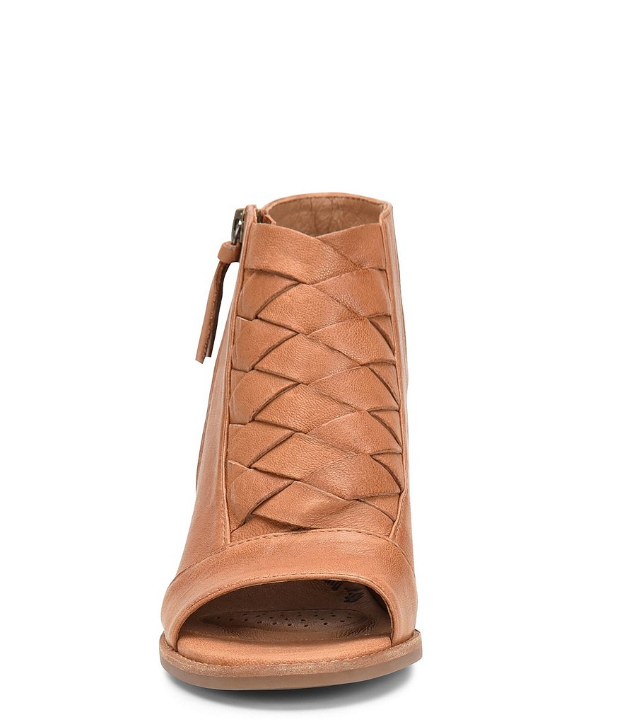 Sofft Mckenna Woven Leather Block Heel Shooties