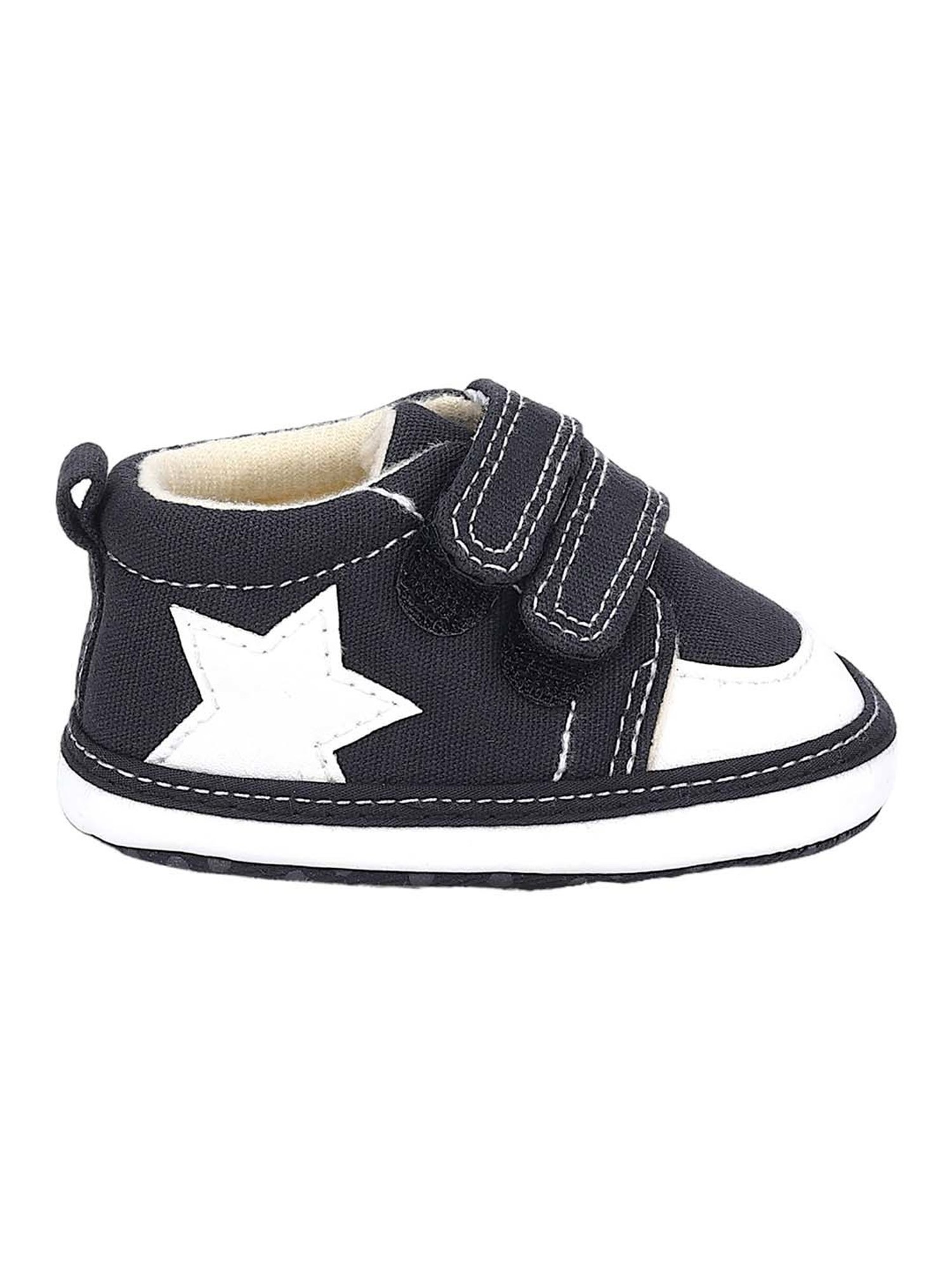 Baby Moo Kids Brown & White Velcro Shoes