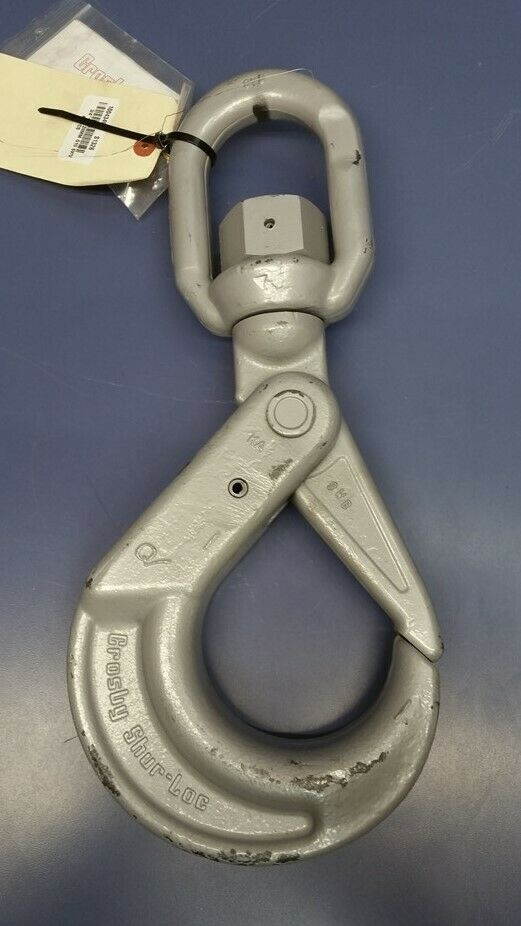 Crosby 3/4" S-1326 Shur-Loc Grade-100 Self-Closing Swivel Hook 35300 lbs 1004349