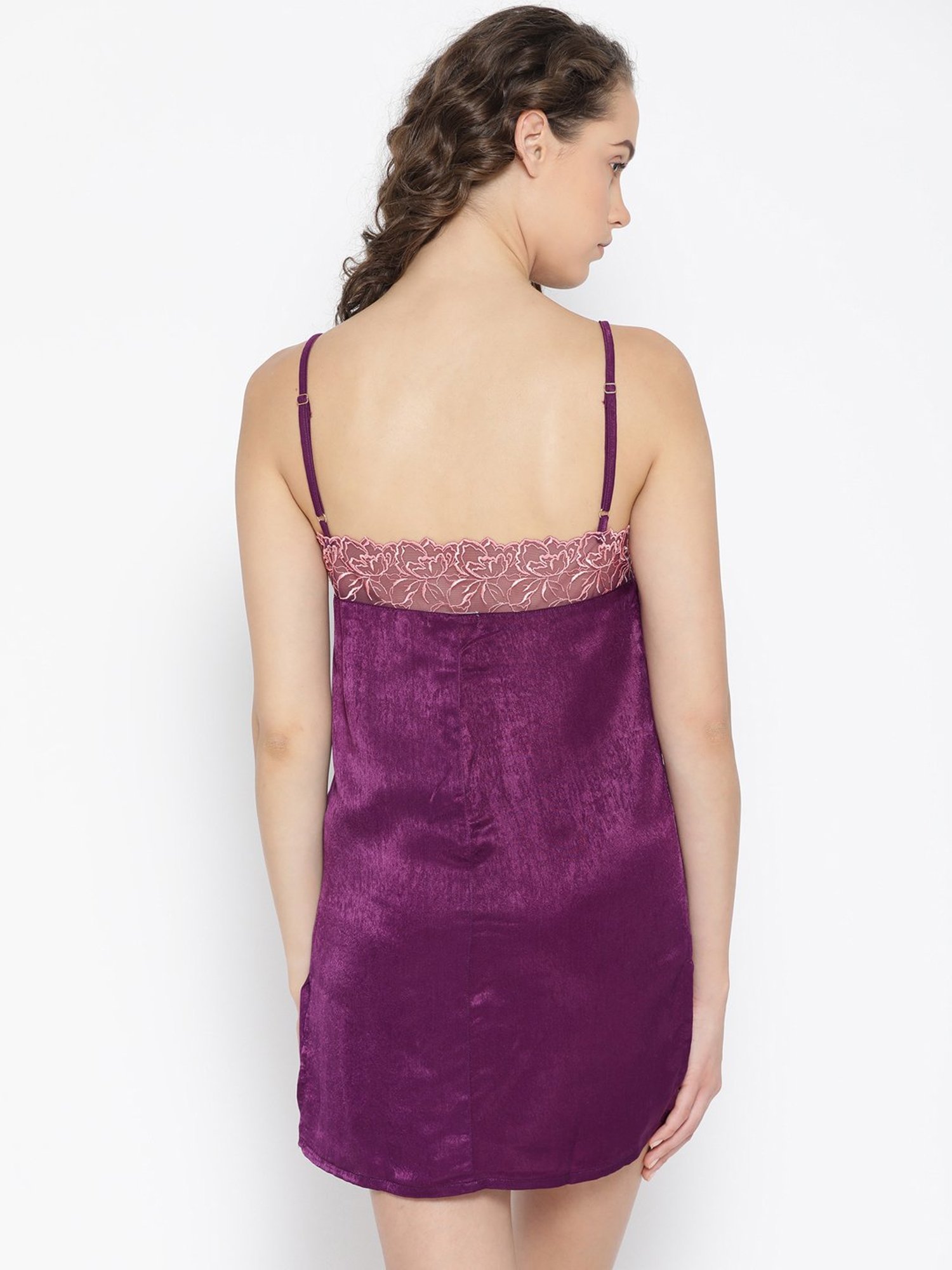 Erotissch Purple Lace Work Babydoll