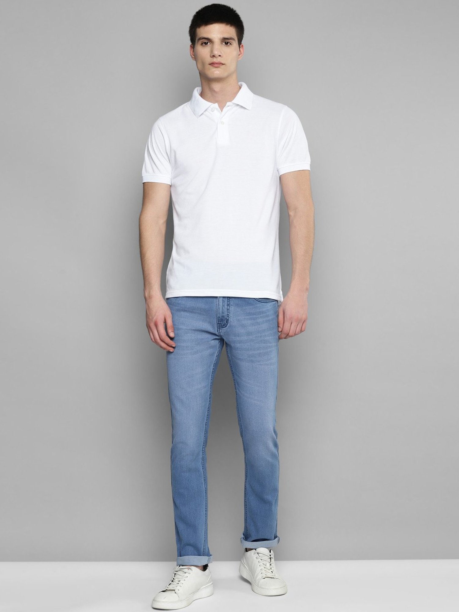 Allen cooper Light Blue Regular Fit Jeans