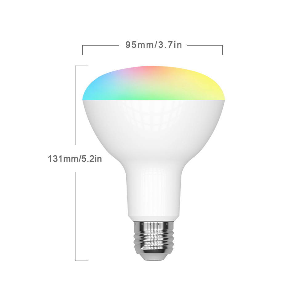 Smart Wifi Light Bulbs, Dimmable LED Light Bulbs,E26 E27 Base ,800 Lumen, Time Function, 9W Compatible with Alexa / Google Assistant / IFTTT, Remote Control No Hub Required