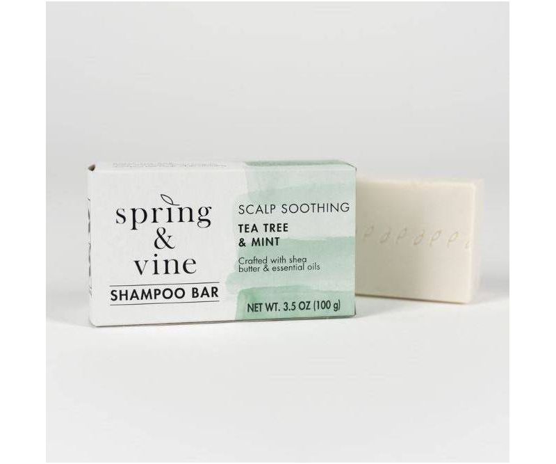Spring & Vine Tea Tree & Mint Scalp Soothing Shampoo Bar - 3.5oz
