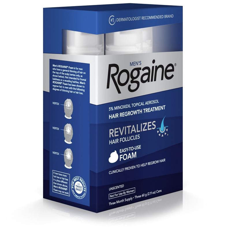 Rogaine Men's Minoxidil Hair Thinning & Loss Treatment Foam - 3 Month