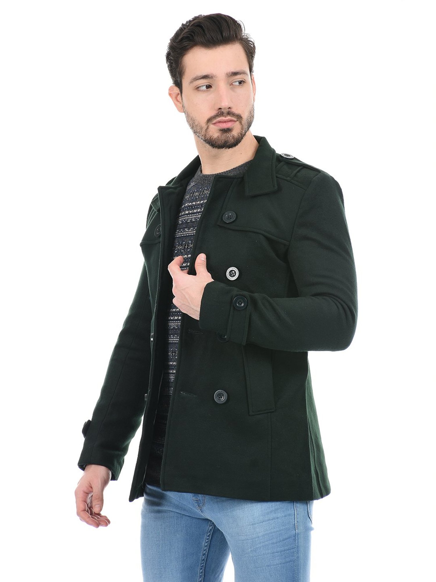London Fog Green Regular Fit Blazer