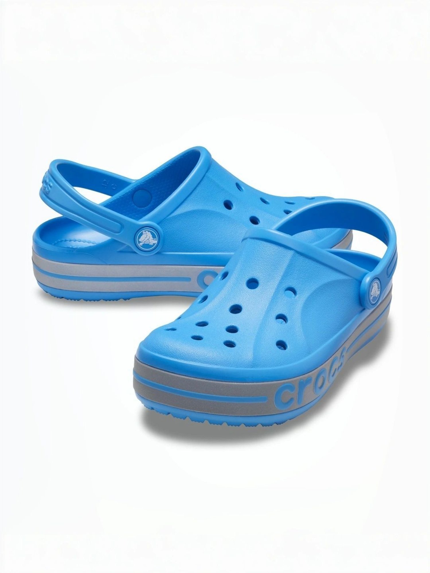Crocs Kids Bayaband Ocean Blue Back Strap Clogs