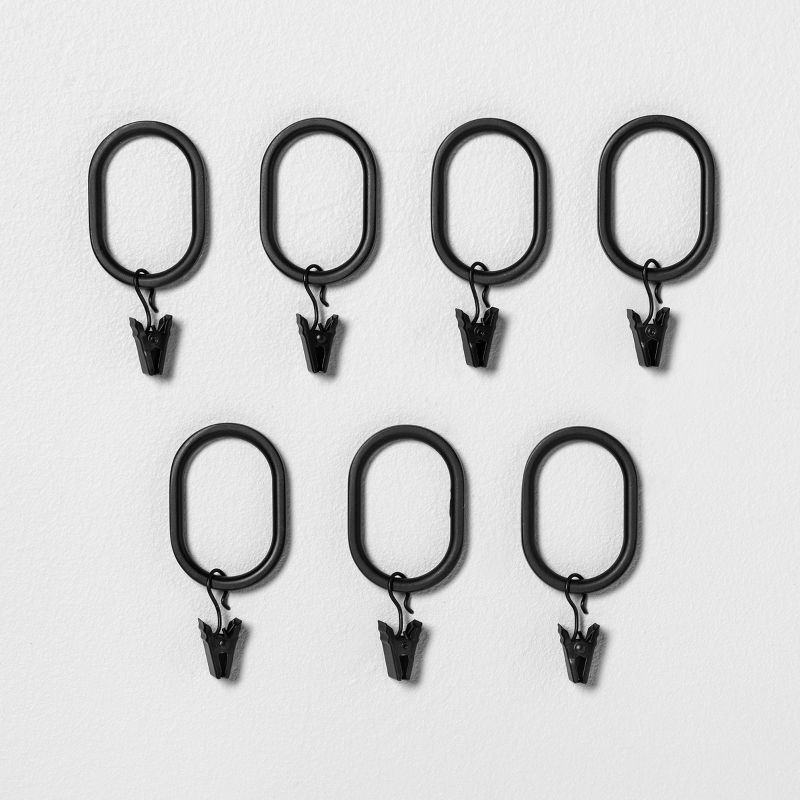 7ct Drapery Rings Matte Black - Hearth & Hand™ with Magnolia