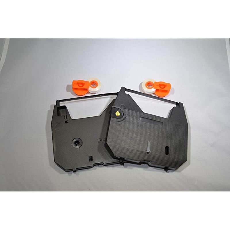 Compatible Typewriter Ribbons Correction Tape Spools for Brother ML100 ML300 ML500 Typewriters Includes 2 Black Typewriter Cassettes and 2 Lift Off Correction Spools