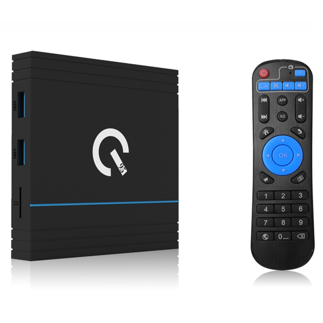 Q95 4K HD Network TV Set Top Box, Android 9.0, Amlogic S905X3 Quad Core, 4GB + 32GB, Support 2.4G