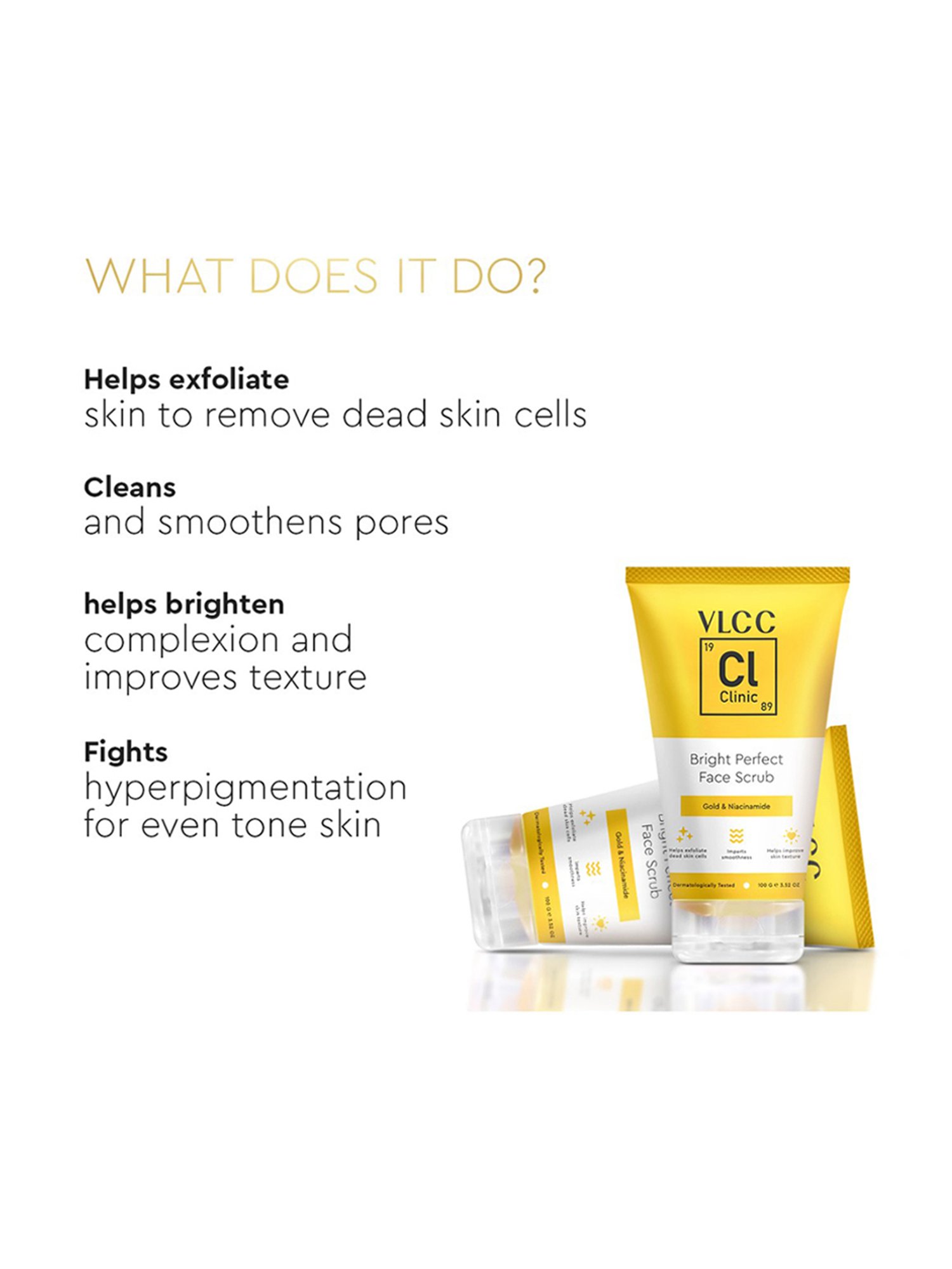 VLCC Clinic Bright Perfect Face Scrub - 100 gm