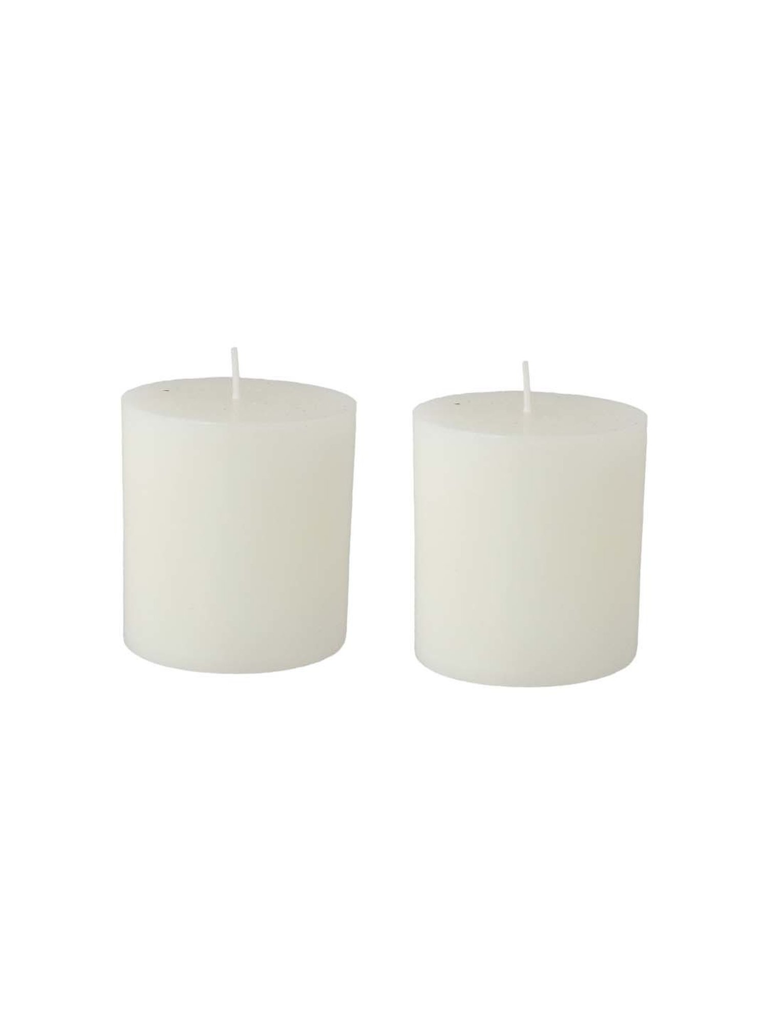 TAYHAA Blue & Peach Wax Illuminated Candle - Set of 2