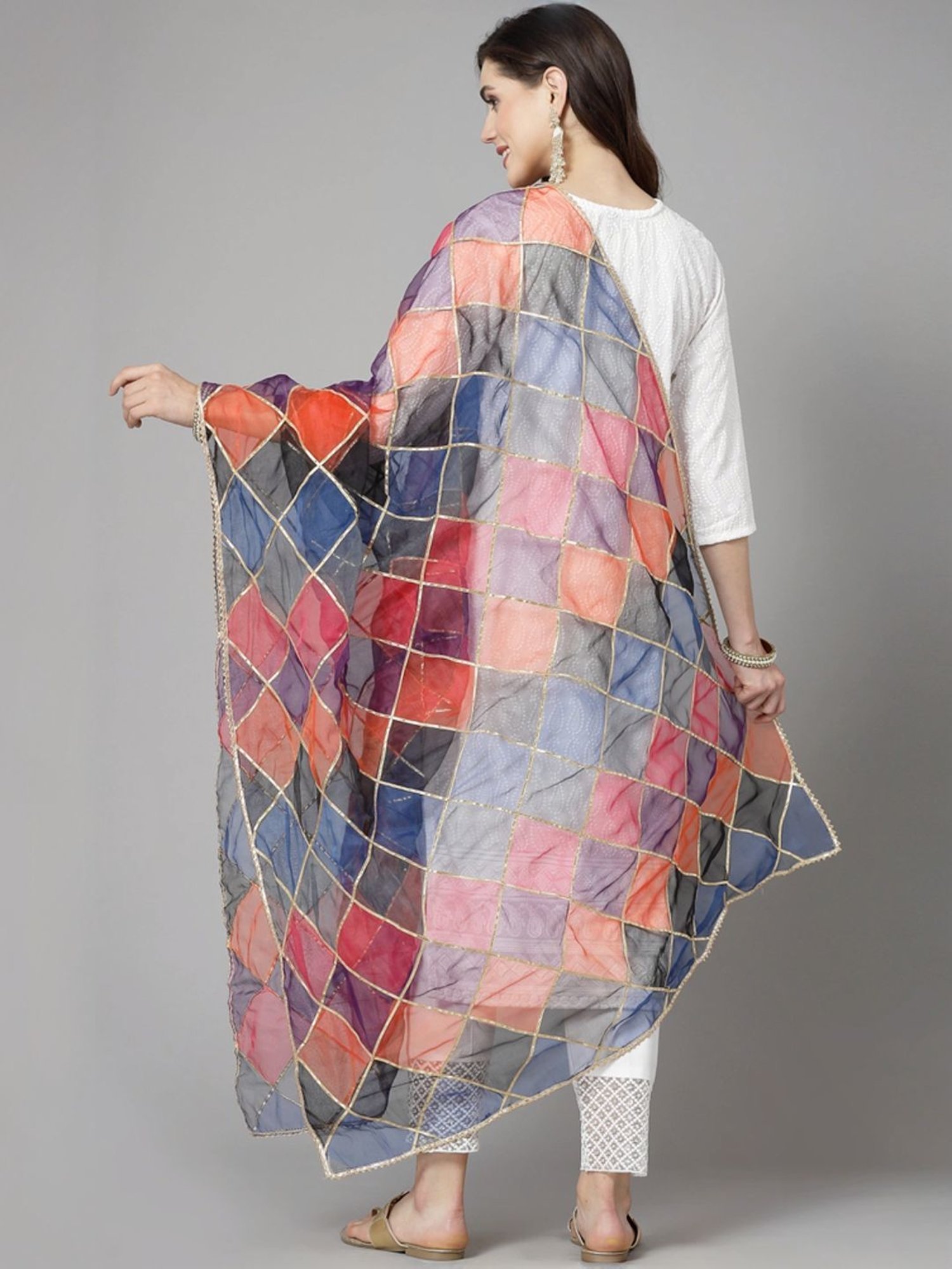 Stylum Multicolor Block Print Dupatta