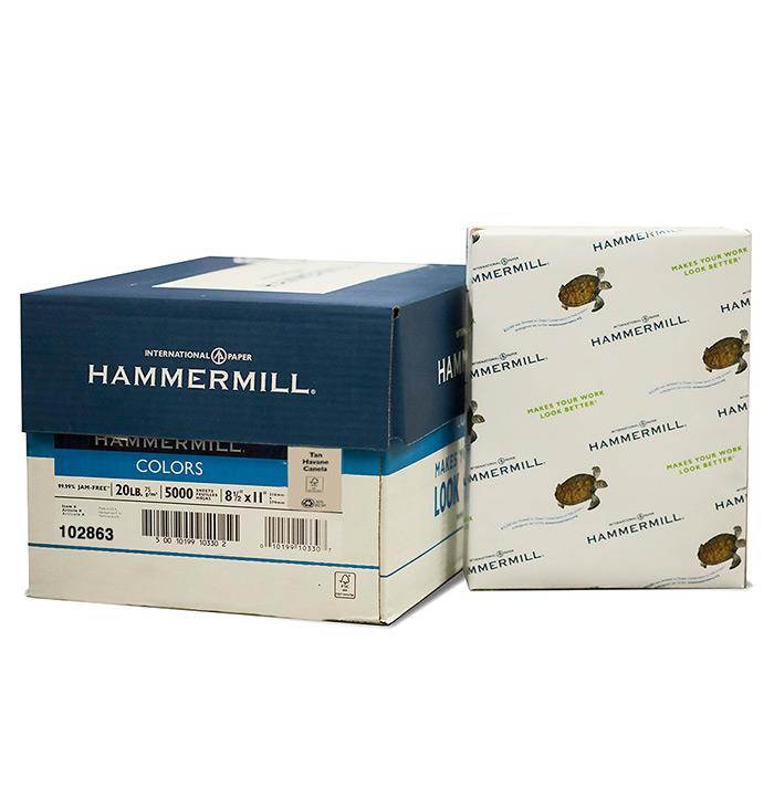 Fore MP Recycled Colored Paper, 20lb, 8-1/2 x 11, Tan, 500/Ream