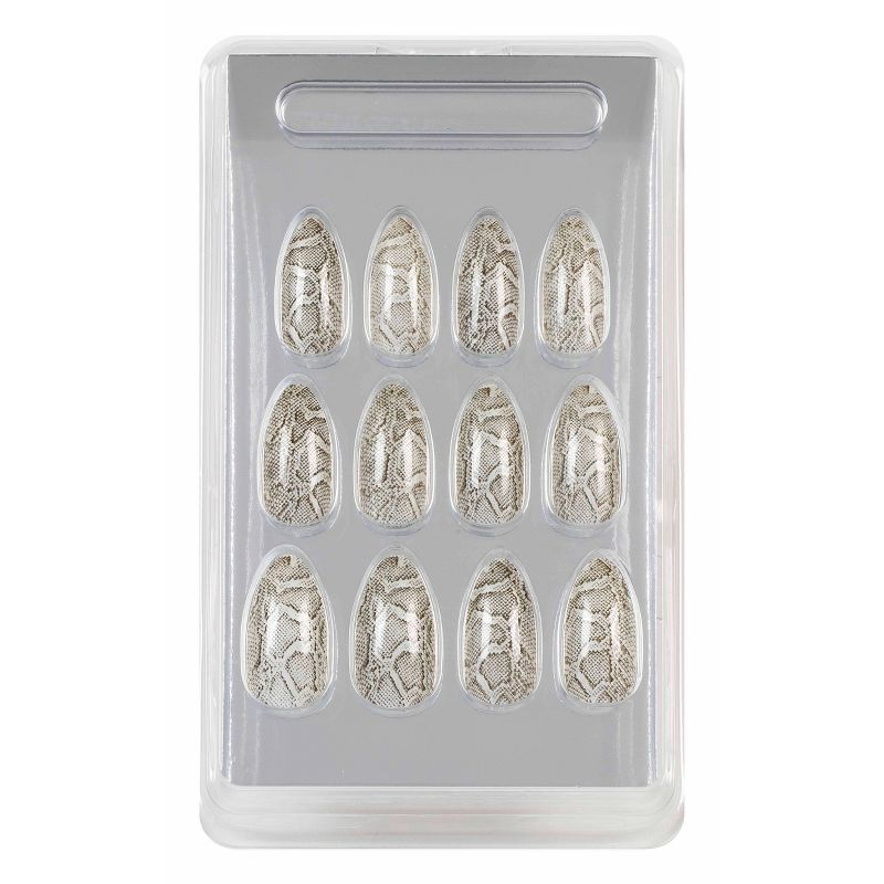 Ardell Nail Addict False Nails - Gray Python - 24ct