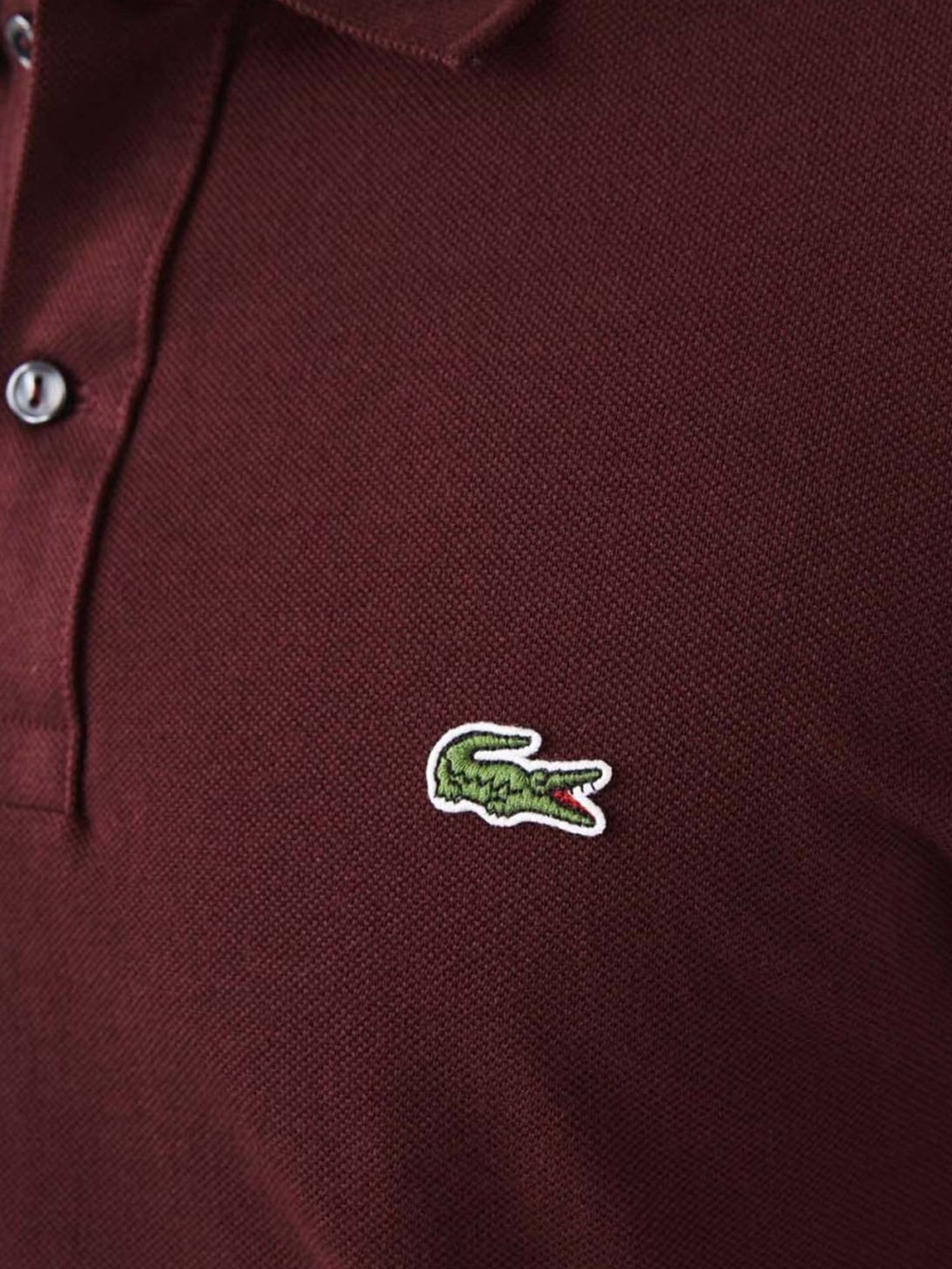 Lacoste Brown Cotton Slim Fit Polo T-Shirts