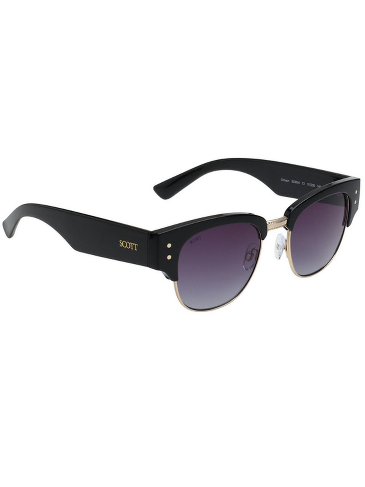 SCOTT Grey Clubmaster UV Protection Unisex Sunglasses