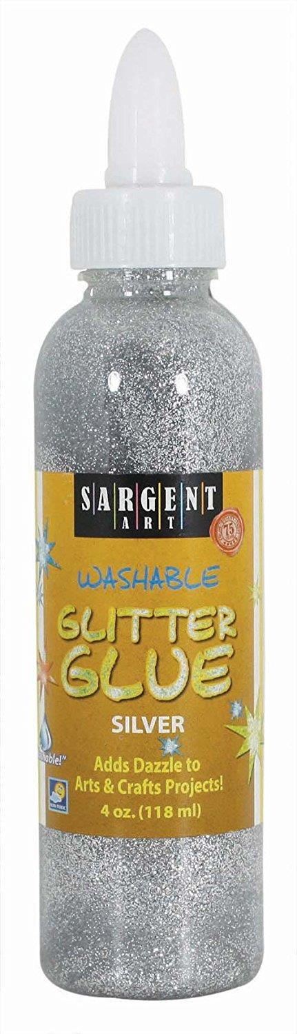 Sargent Art 221882 4Ounce Glitter Glue, Silver