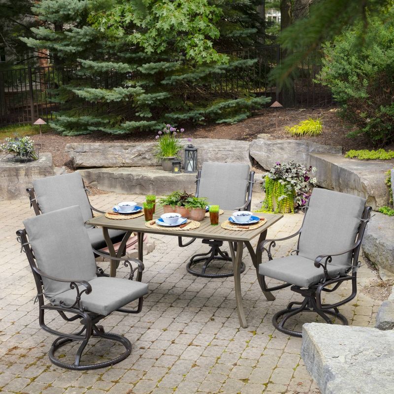 Paloma Woven Outdoor Chair Cushion Gray - Arden Selections