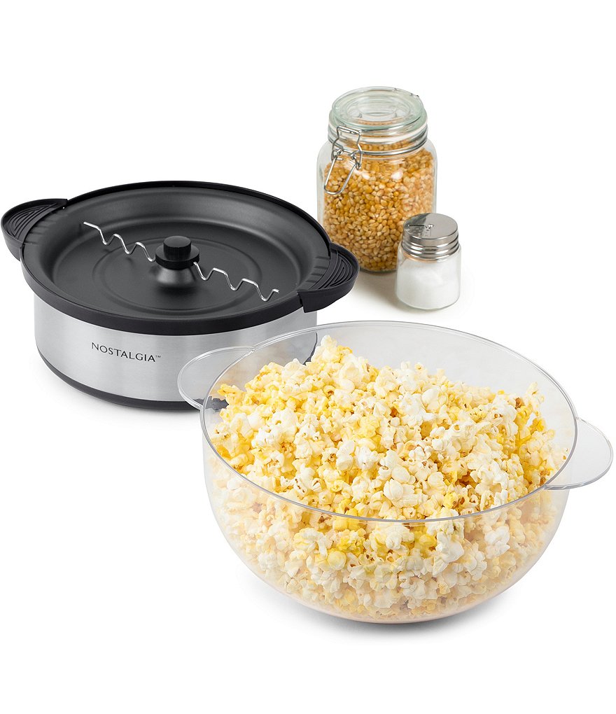 Nostalgia Electrics 6- Quart Stainless Steel Stirring Speed Popcorn Poppers